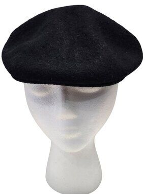 Vintage Harley Davidson Clothes Cabbie Hat Cap Newsboy Wool Embroidered Black SM